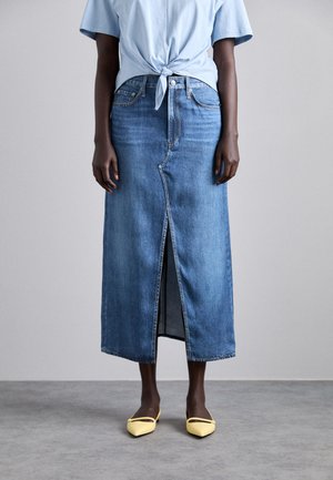 LIQUID MIRAMAR CLARA MIDI SKIRT - Denim skirt - cameron