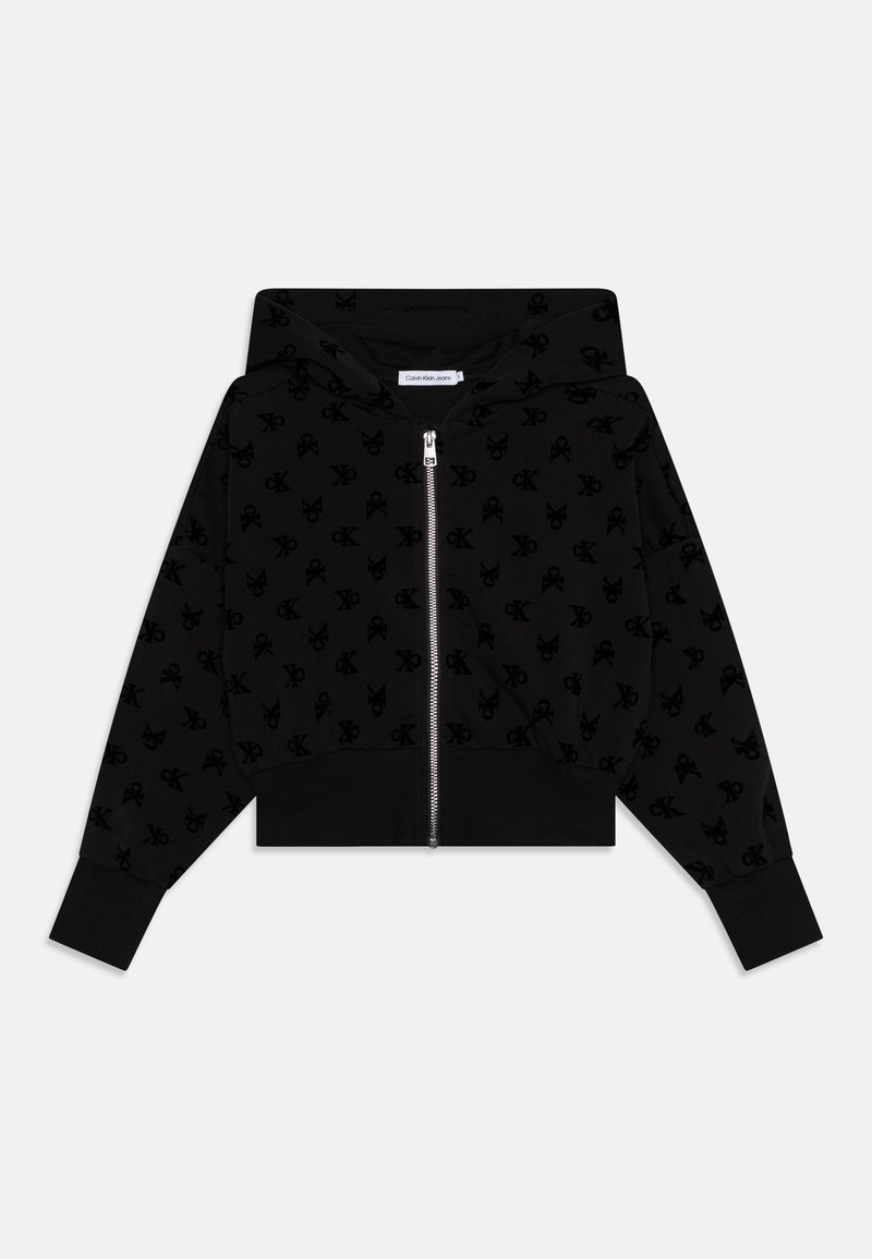 Calvin Klein Jeans MONOGRAM ZIP THROUGH - Lukuga pusa - black