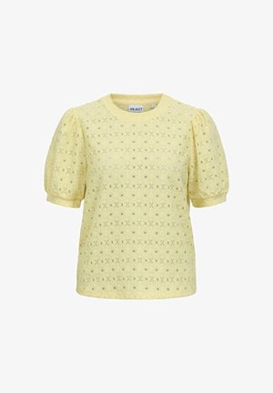 Object, OBJLAILA S/S RE TOP NOOS - Camicetta - pastel yellow
