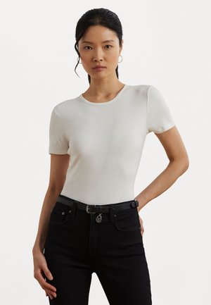 Lauren Ralph Lauren STRETCH COTTON T-SHIRT - Basic T-shirt - white