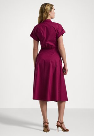 STRETCH COTTON SHIRTDRESS - Skjortekjole - fuchsia berry