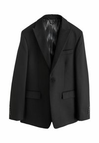 SLIM FIT TEXTURED STRIPE - Suit jacket - black