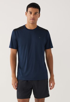 Next, SHORT SLEEVE TEE FIT - ACTIVE TRAINING TOP  . - Printtipaita - navy blue