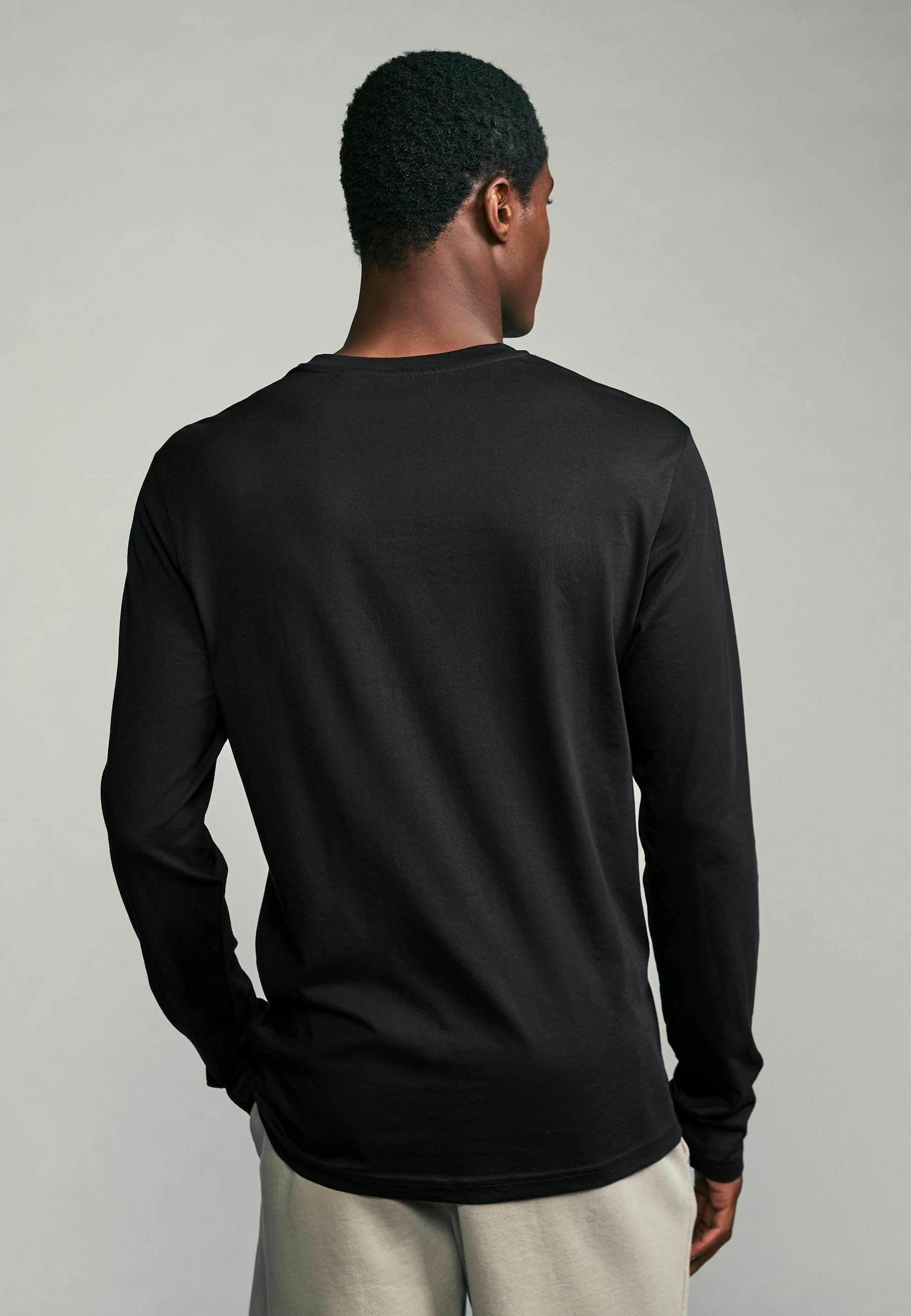 Maglia a maniche lunghe con stampa fotografica - Nero / bianco stampato