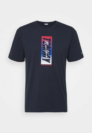 VERTICAL FRONT LOGO BOX TEE - T-shirt con stampa - blue