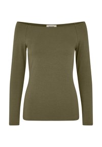 TANSY - Tops ar garām piedurknēm - dark olive