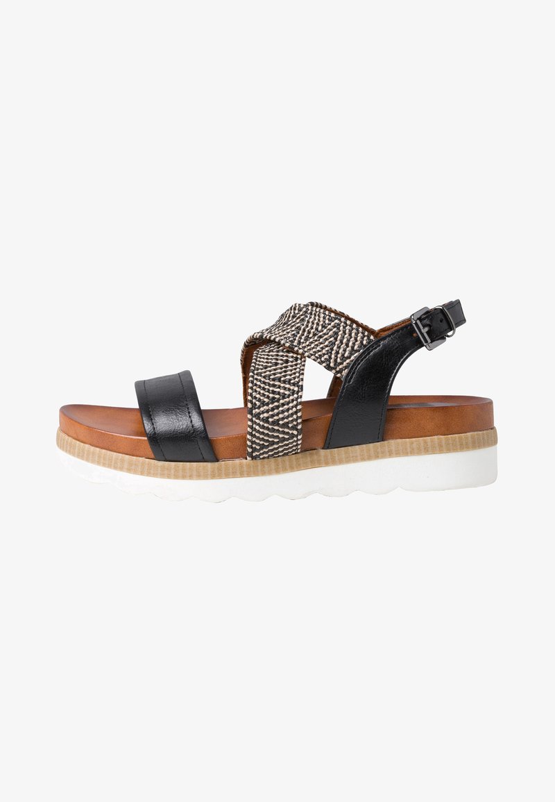 Marco Tozzi SANDALETTE - Riemensandalette - black ant.comb