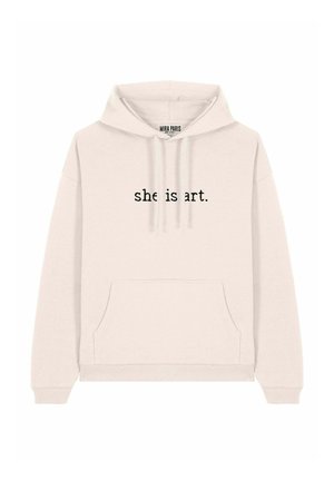 SHE IS ART EMBROIDERY UNISEX - Hoodie - off white