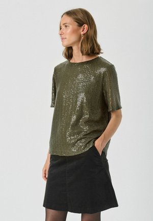 VIGGI TS - Bluza - green sequins