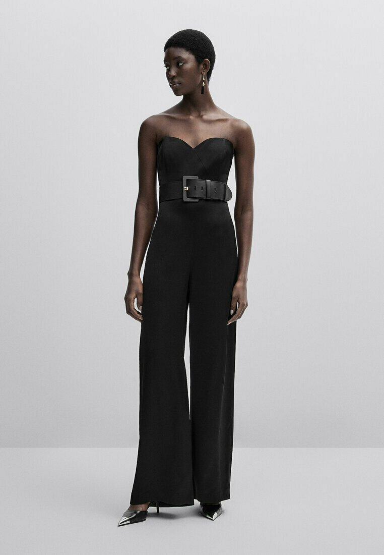 Massimo Dutti STUDIO SWEETHEART NECKLINE Jumpsuit black/schwarz