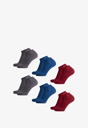 LOW-CUT 6 PACK - Calcetines tobilleros - grey/oxford blue/wine red