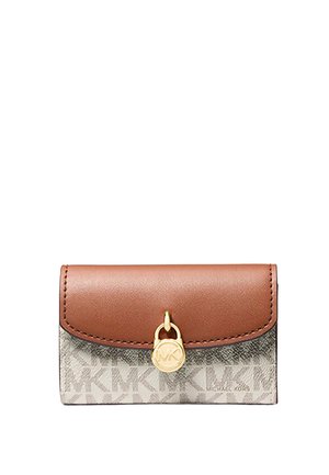 MICHAEL Michael Kors, LYRA EXTRA-SMALL SIGNATURE LOGO TRIFOLD WALLET - Wallet - vanilla