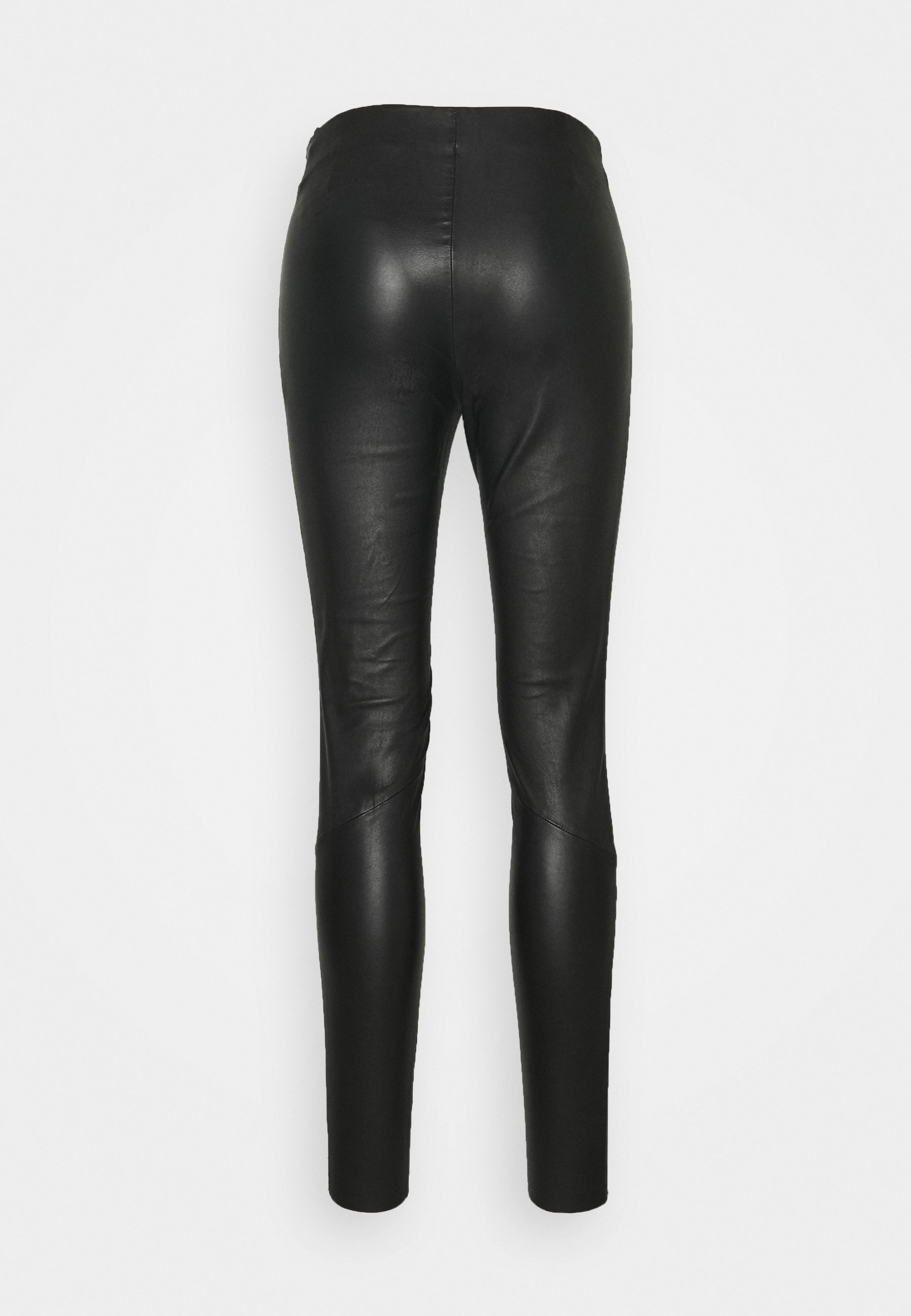 petite real leather trousers