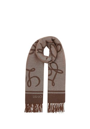 LIU JO, STOLA DONNA LIU JO JACQUARD CON LOGO NATURALE - Sjaal - beige