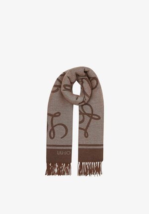 LIU JO, STOLA DONNA LIU JO JACQUARD CON LOGO NATURALE - Écharpe - beige