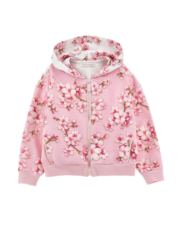 APERTA CON CAPPUCCI FLOWERS - Zip-up sweatshirt - rosa fairytale - Main Image