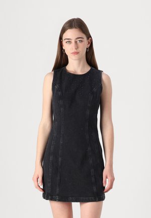 CUT SEAM DRESS - Vestido vaquero - denim black