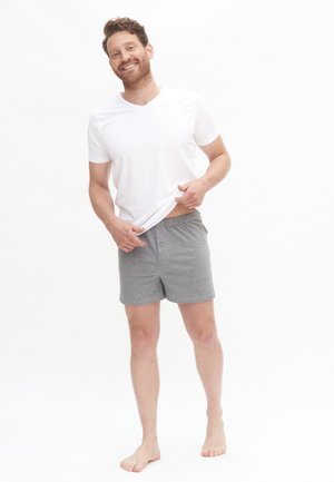 Living Crafts BEN 2 PACK - Boxershorts - stone grey anthra melange