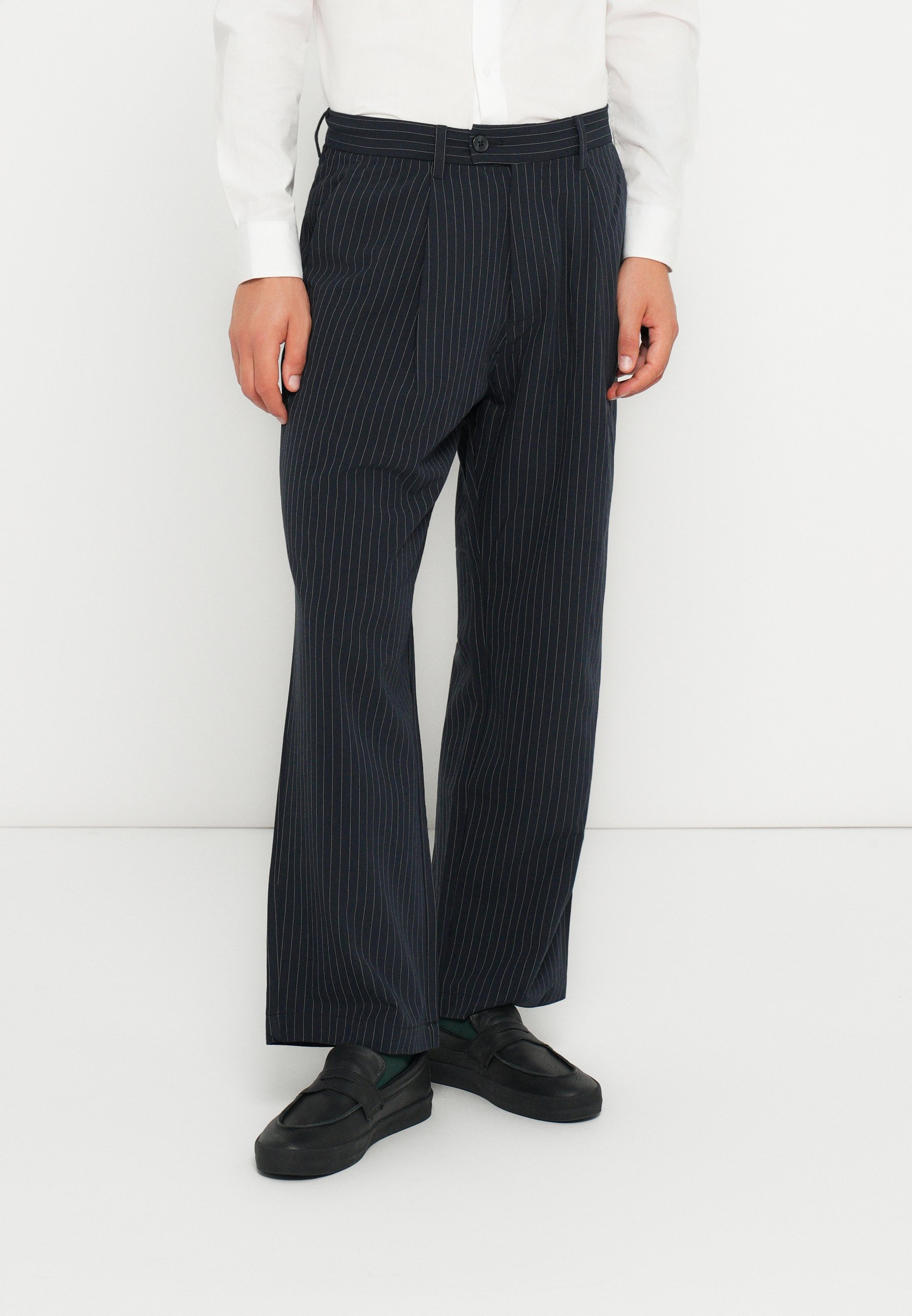 Jaded London STACKED SUIT UNISEX - Trousers - pinstripe/dark