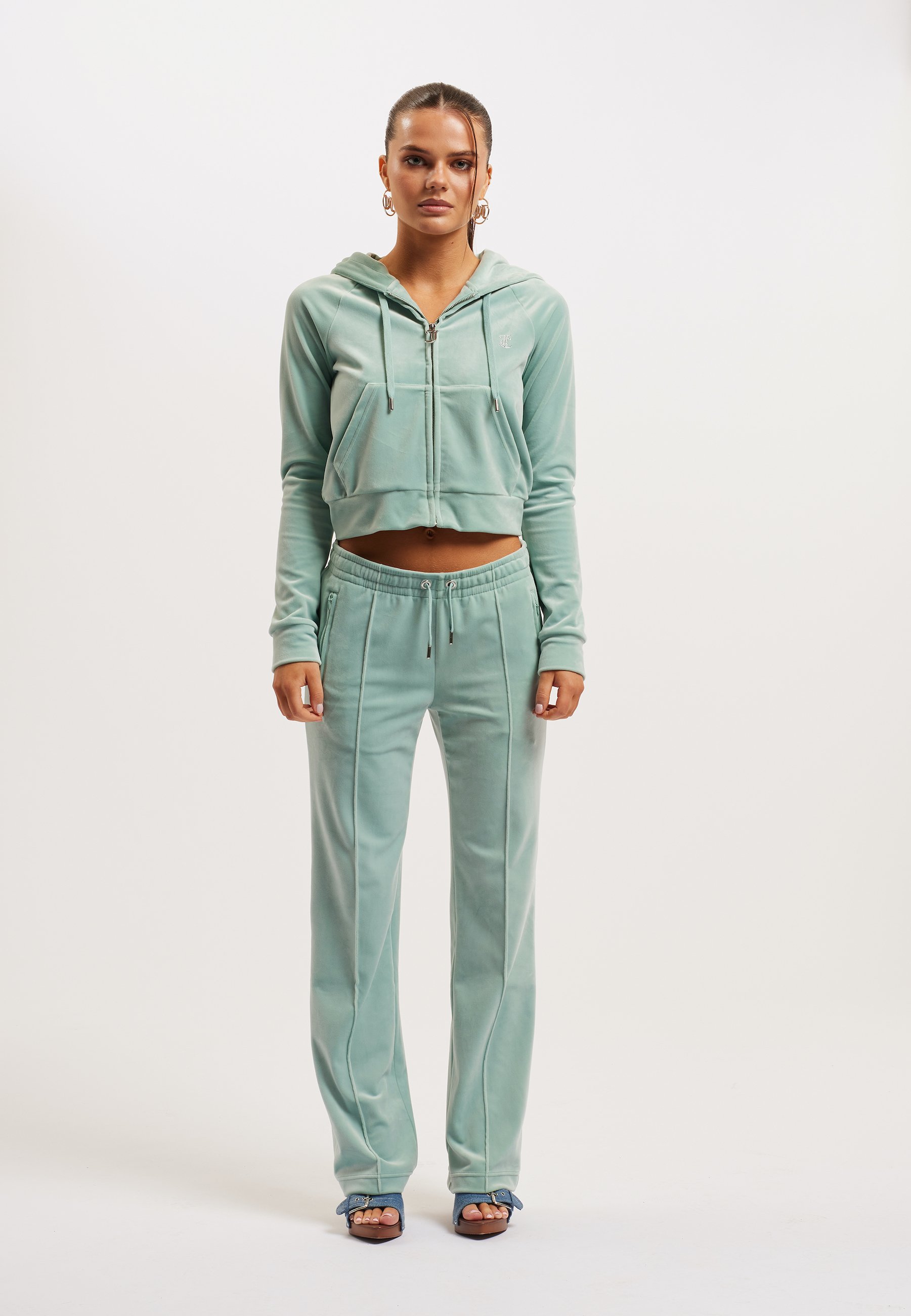 Juicy Couture Mint Green Belt Set Pastel Mint Green Juicy Couture Tracksuit – La Vegan Baddie main image 2