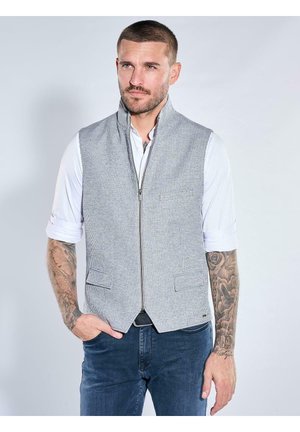 Emilio Adani SAKKOWESTE - Waistcoat - mittelblau