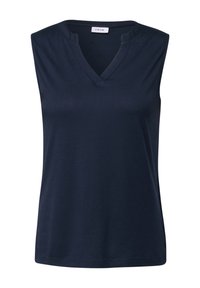 SPLIT NECK - Top - blau