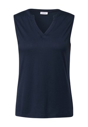 Cecil SPLIT NECK - Top - blau