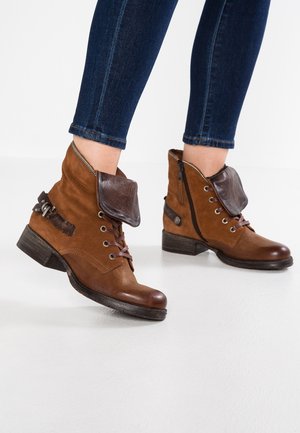 Cowboy- / bikerstøvlette - cognac