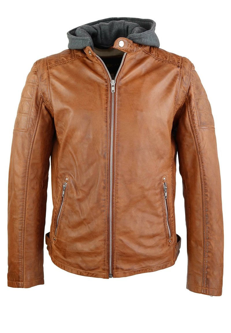 Herren Leichte Jacken | Ricano BRUTE Lederjacke cognac braun/cognac - TU43230 Herren Leichte Jacken | Ricano BRUTE Lederjacke cognac braun/cognac - TU43230