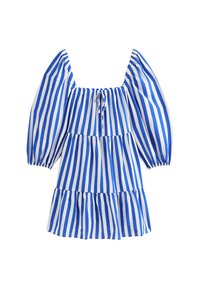 New Look STRIPED SMOCK TIERED MINI - Vardagsklänning - blue pattern