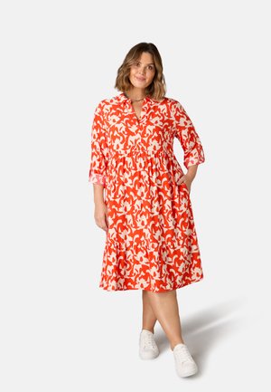 RED AND STONE TIERED - Denn aty - red