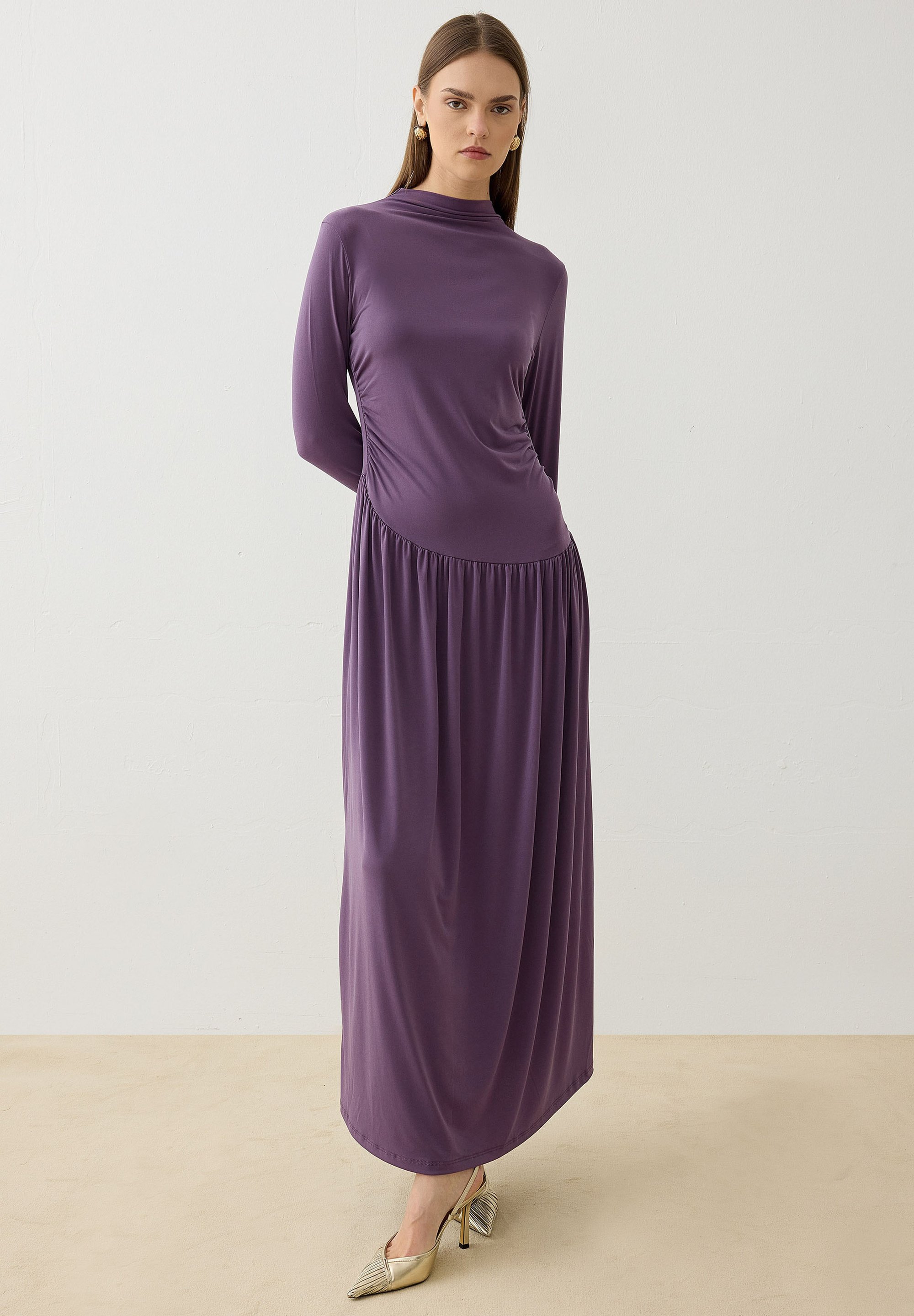 modanisa long sleeve maxi dress Evening Dresses | Modest Clothing