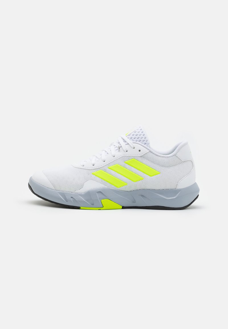 adidas Performance AMPLIMOVE - Edzőcipő - footwear white/lucid lemon/core black