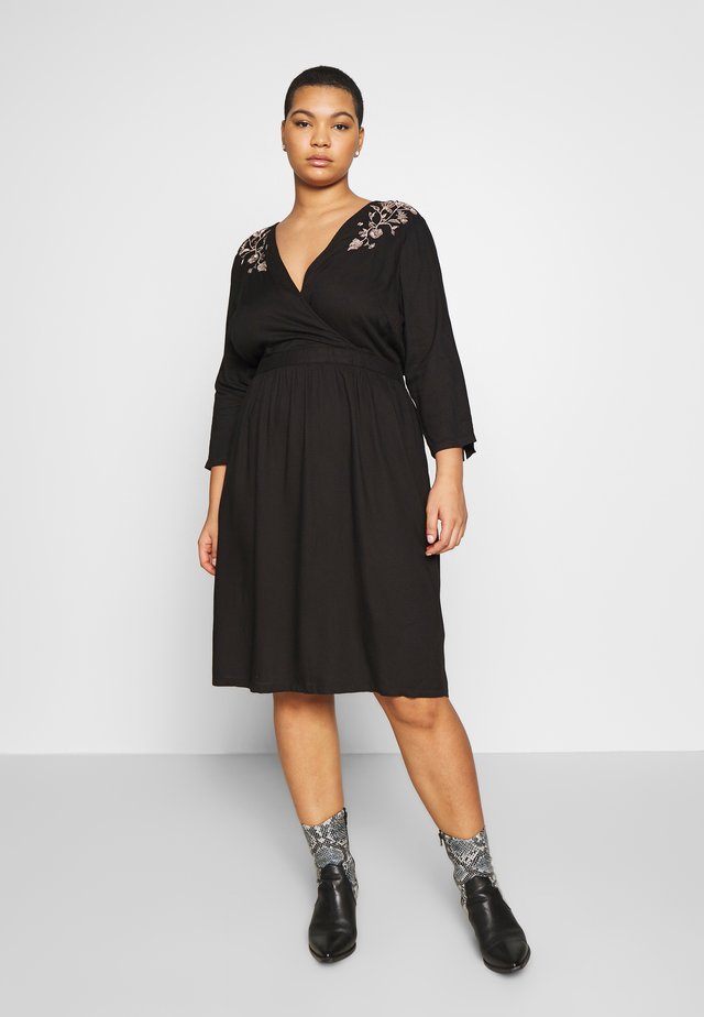 JROCTAVIA SLEEVES DRESS - Vestito estivo - black