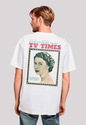 TV TIMES QUEEN ELIZABETH II 1957 COVER - Print T-shirt - weiß