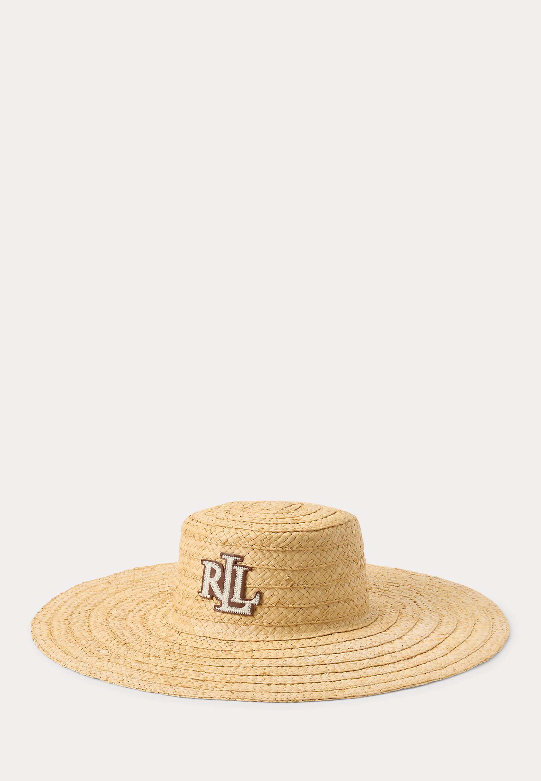 Lauren Ralph Lauren LOGO RAFFIA SUN HAT - Hat - natural 