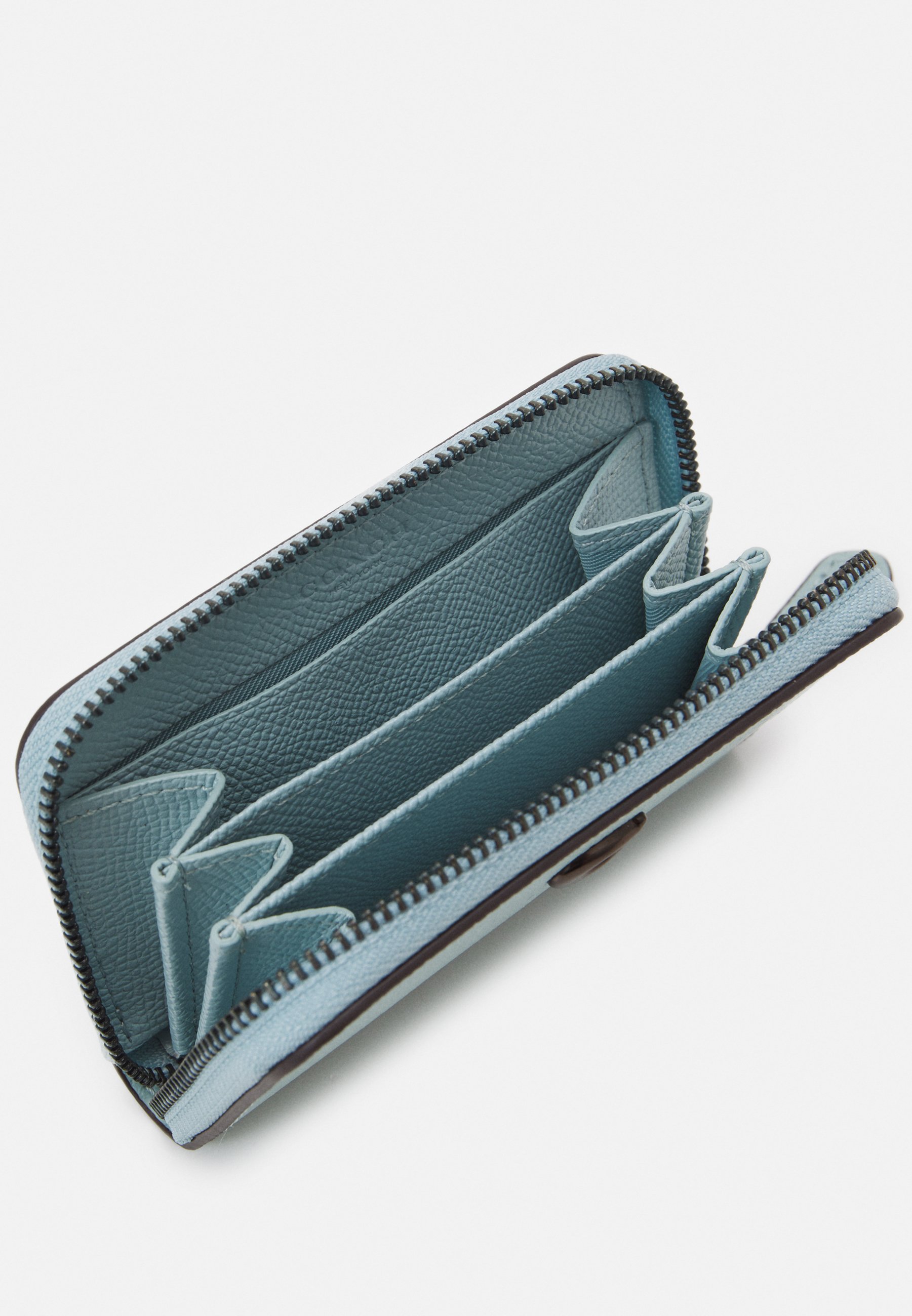 light blue coach wallet