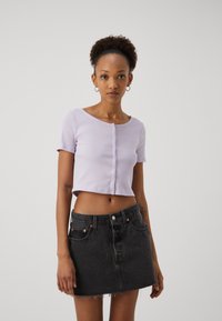 GAP CROPPED CREW - Marškinėliai su spaudiniu - orchid petal