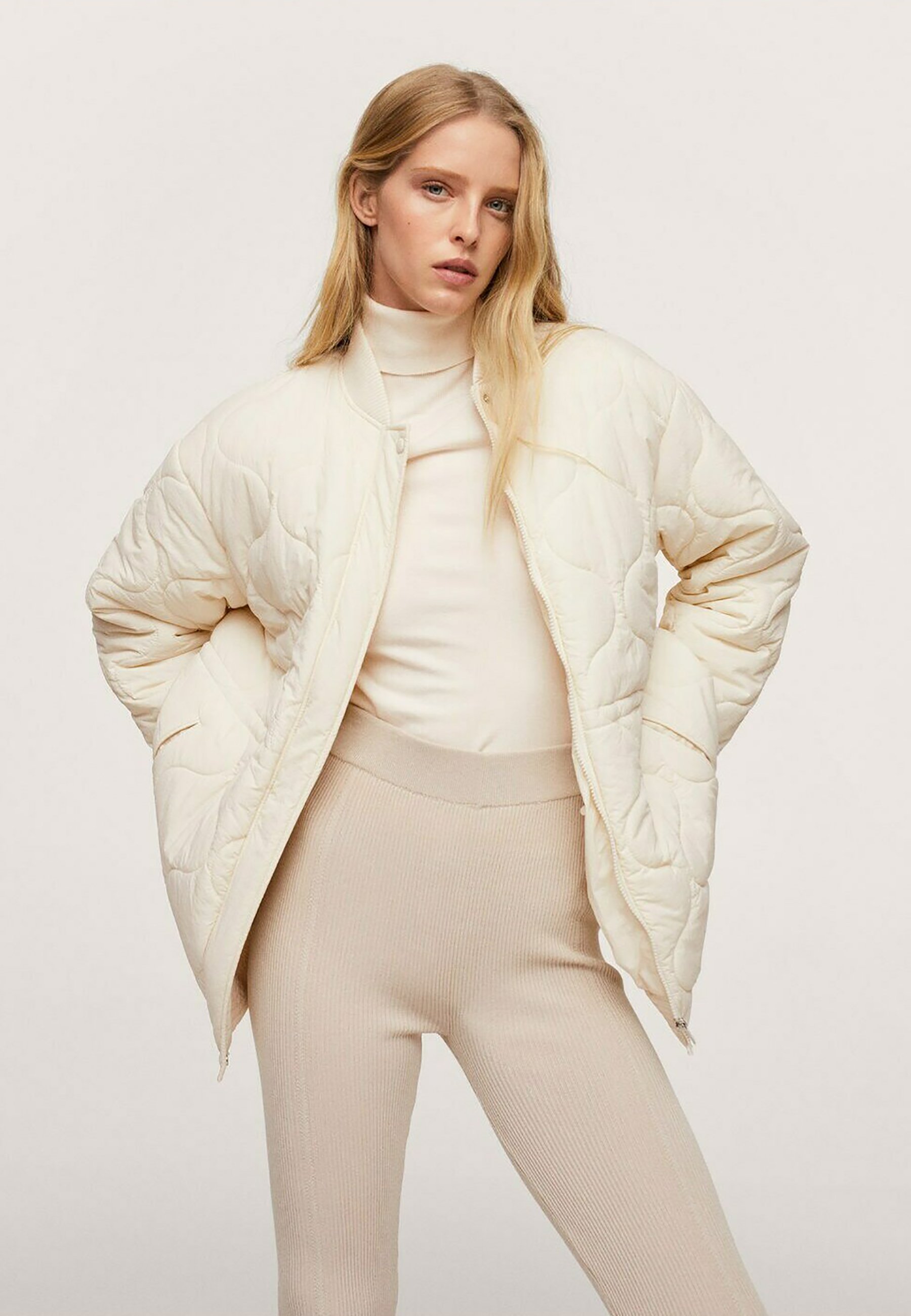 Mango Winter coat - off-white - Zalando.de