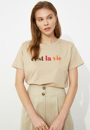 T-shirt imprimé - beige