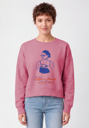 watapparel, COFFEE IS A GOOD IDEA - Sweatshirt - bubble pink