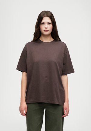 JXANDREA LOOSE LOGO TEE - T-Shirt basic - seal brown