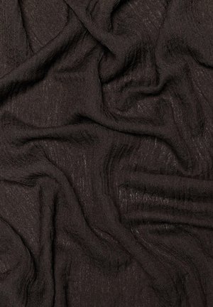 Dark brown soft fabric with a slightly wrinkled texture and fine knit pattern visible across the surface.