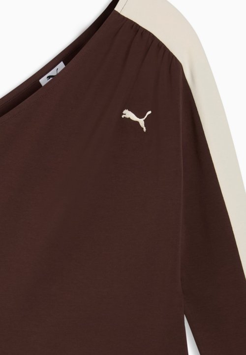PUMA ASYMMETRIC - Long-sleeved top - chocolate brown — photo 6