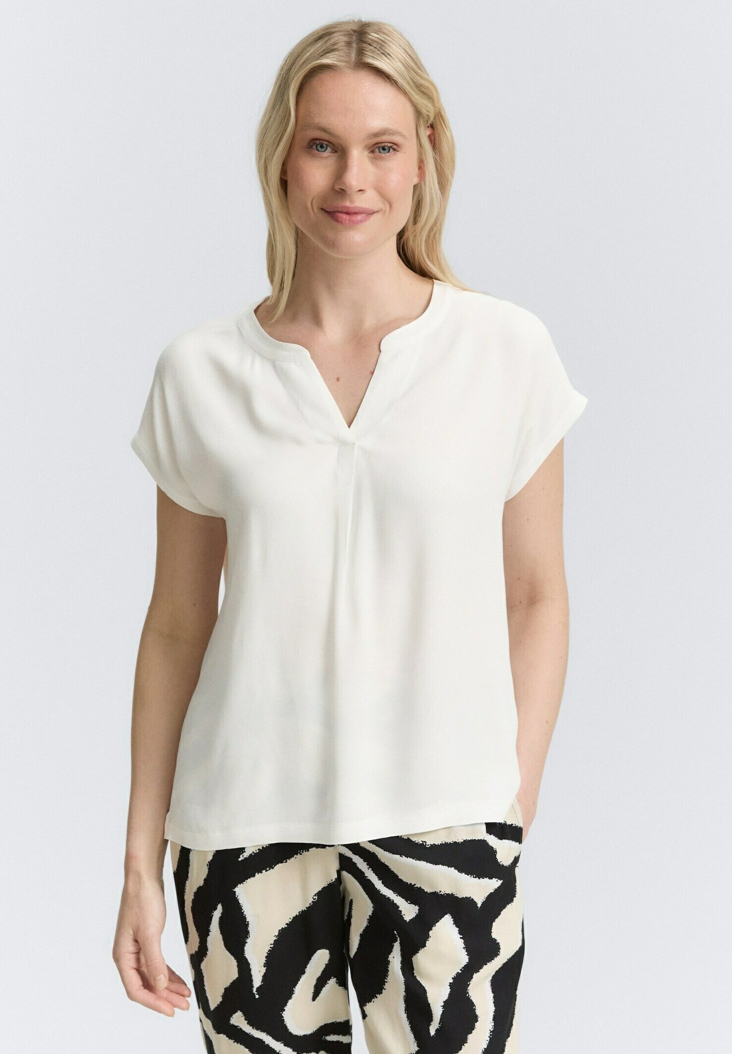 TOM TAILOR 1037271 Camicia da Donna, 32146-Petrol Big Abstract Design, 36