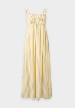 Abercrombie & Fitch, RUCHED FLOWY STRIPE - Μάξι φόρεμα - yellow