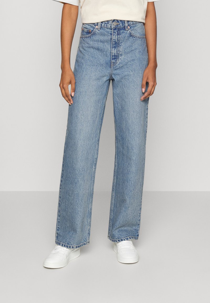 Dr.Denim ECHO - Calças de ganga de perna direita - mid blue jay lumber