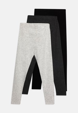 UNISEX 3 PACK  - Legging - black/mottled light grey/mottled dark grey