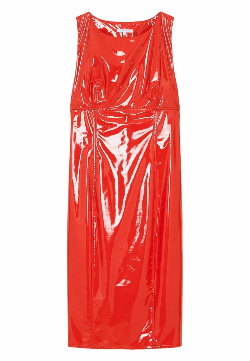 open lace back dress Flirty Short PVC Skater Dress  Laidtex