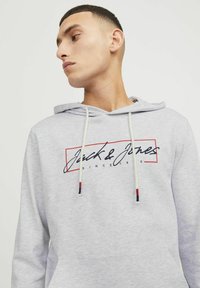 Jack & Jones JJZURI  - Felpa con cappuccio - white melange